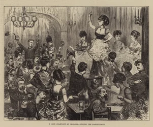 Un Café Chantant a Chalons, cantando la Marsigliese